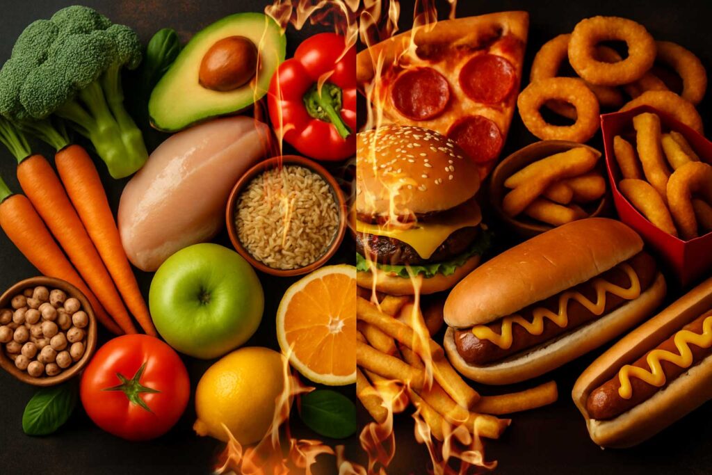 Real food Vs Processed Food